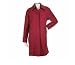 Centigrade Wool Blend Button Front Balmacaan Swing Coat Large Red