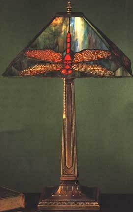 LAMPS BEAUTIFUL Craftsman Mission Style Dragonfly Table Lamp by Meyda Tiffany--Excellent customer service--see our feedback.