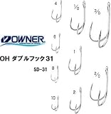 オーナー針 OH ダブルフック36 SD-36 ホワイト #2/0 SD-36