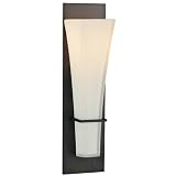 Murray Feiss WB1220ORB One-Light Boulevard Collection Wall Bracket, Oil Rubbed Bronze with Opal Etched Glass Shade