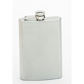 8oz Stainless Steel Hip Flask w/ Screw Down Cap