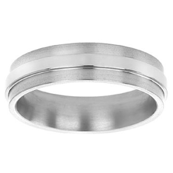 Titanium Comfort Fit Men's Wedding Band, 6mm