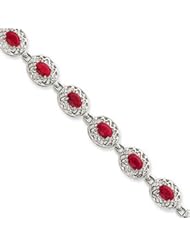 Sterling Silver Ruby Bracelet
