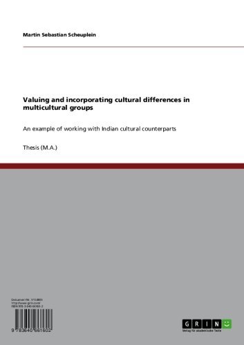 Valuing and incorporating cultural differences in multicultural groups: An example of working with Indian cultural counterparts