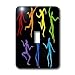 Lee Hiller Designs Embroidery Prints - Rainbow Dancers - Light Switch Covers - single toggle switch