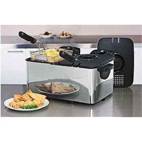 Bush FC043 TWIN Basket ST/Steel Silver Deep Fryer