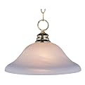 Casual Brass 1-Bulb Pendant- Marble Shade