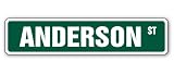 ANDERSON - Street Sign - Great Gift Idea 100's of names to choose from!!!