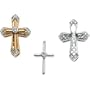 14K White Gold Diamond Unity Cross Pendant - Complete Set
