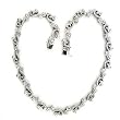 Rhodium Plated Brass Necklaces with Clear CZ, 16 Inches