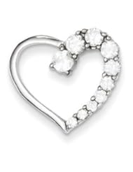 Sterling Silver CZ Heart Journey Pendant