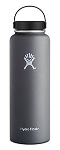 Hydro Flask 40 oz Vacuum Insulated Stainless Steel Water Bottle, Wide Mouth w/Flex Cap, Graphite