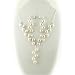 Bridal "Y" Cream&Acirc;&nbsp;Freshwater Pearl&Acirc;&nbsp;Elegance Necklace & Earrings Set ne1220