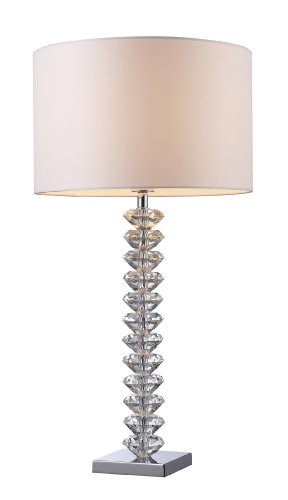 Dimond D1483 Modena Table Lamp, Crystal and Chrome