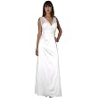 Ivory Stretch Satin Evening Dress by Sean Collection (70064)