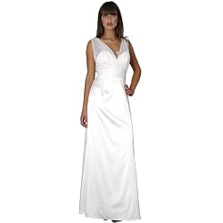 Ivory Stretch Satin Evening Dress by Sean Collection (70064)