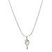 Spinningdaisy Tennis Racket with Smashing Green Crystal Ball Necklace