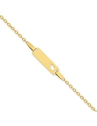 14k Gold Childs Heart ID Bracelet