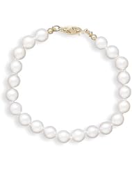 7 Inch 14k Yellow Gold 6.5-7mm (A) Akoya Pearl Bracelet