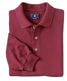 NEW Port Authority - Youth Long Sleeve Pique Knit Sport Shirt Wine-S
