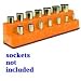 Mechanics Time Saver 1484 - 3/8 in. Drive 14 Hole Solar Orange Impact Socket Holder - Mechanic's Time Savers - 1484