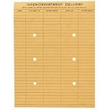 Quality Park 63561 Quality Park String-Tie Interoffice Envelope/Recyc, 2-Side, 10x13,Kraft,100/Ctn