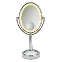 Infiniti by Conair Triple Mangnification Mirror with 9" Oval Frame, Polished Chrome