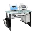 Computer Desk - Espresso | Frosted Glass by RTA Products