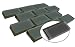 Glass Subway Tiles - Reflections Gray 1" x 2" Brick Mesh Mounted Sheets