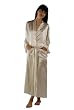 Women's Luxury White Silk Bath Robe -- La Perla Naturale -- White 100% Silk Robe