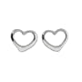 Sterling Silver Heart Shaped Stud Earrings