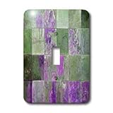 Yves Creations Textured Elements - Purple Rusted Tile - Light Switch Covers - single toggle switch