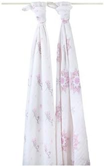 Aden and Anias Soft Muslin Cotton For the Birds Swaddle 2 Pack