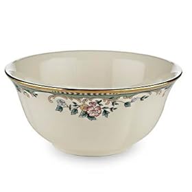 Lenox Spring Vista Gold Banded Ivory China Fruit Bowl by Lenox China