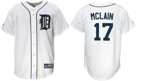 McLain #17 Detroit Tigers Majestic Replica Home Jersey - Large