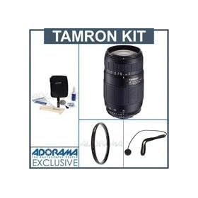 Tamron 75-300mm f/4-5.6 LD AF Macro AF Zoom Lens with Hood for Canon EOS - with 6 Year USA Warranty, Tiffen 62mm UV Filter, Lens Cap Leash, Professional Lens Cleaning Kit