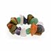 Genuine Tiger Eye, Carnelian, Aventurine, Amethyst, and Rose Quartz Chip Stretch Ring