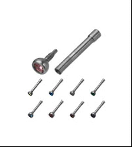 316L,Surgical Steel Surgical Stee,l18G,Internally Threaded 2mm Press Fit Bezel Set Gem Top,Nose Bone Singles (Emerald)