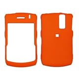 Orange Rubberized Snap-On Cover Hard Case Cell Phone Protector for Blackber ....