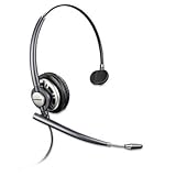 Plantronics EncorePro Monaural Over-the-Head Headset w/Noise Canceling Micr ....