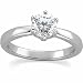 1.91 Carat Diamond 14K White Gold Bridal Engagement Ring Round H SI3
