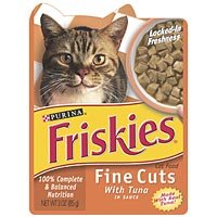 Friskies Fine Cuts Food for Cats in Pouches- net wt. 3 oz., case of 24