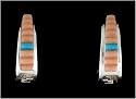 Angel Skin Coral Hoops, #TP192