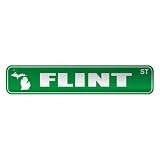 FLINT ST  STREET SIGN USA CITY MICHIGAN