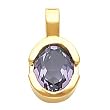 14K Yellow Gold Amethyst Pendant