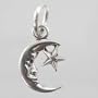 Tiny Man in the Moon and Star Charm in Sterling Silver, #9522