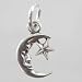 Tiny Man in the Moon and Star Charm in Sterling Silver, #9522