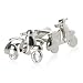 Retro Vespa Style Scooter Silver Cufflinks with Presentation Box