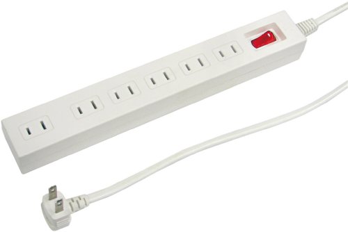 ヤザワ ELP集中スイッチ付節電タップ6個口2m白 H612WH