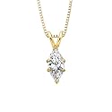 2.06 ct. G - SI2 EGL Certified Marquise Cut Diamond Solitaire Pendant with Chain (White or Yellow Gold)
